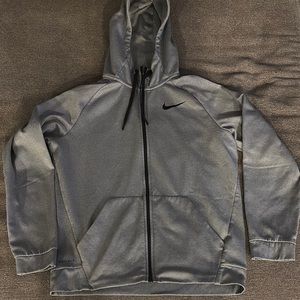 Nike Men's Gray Full-Zip Hoodie